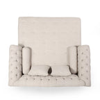 Chauffeuse double capitonnée 158,75 cm (L) x 148,60 cm (l) x 86,36 cm (H), Rembourrée, Accent de salon