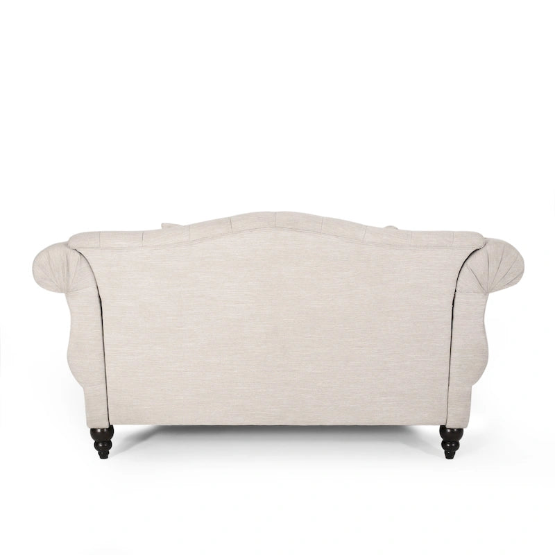Chauffeuse double capitonnée 158,75 cm (L) x 148,60 cm (l) x 86,36 cm (H), Rembourrée, Accent de salon