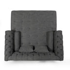 Chauffeuse double capitonnée 158,75 cm (L) x 148,60 cm (l) x 86,36 cm (H), Rembourrée, Accent de salon