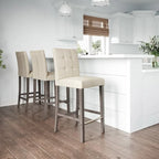 Leila Upholstered 31 Bar Height Barstool