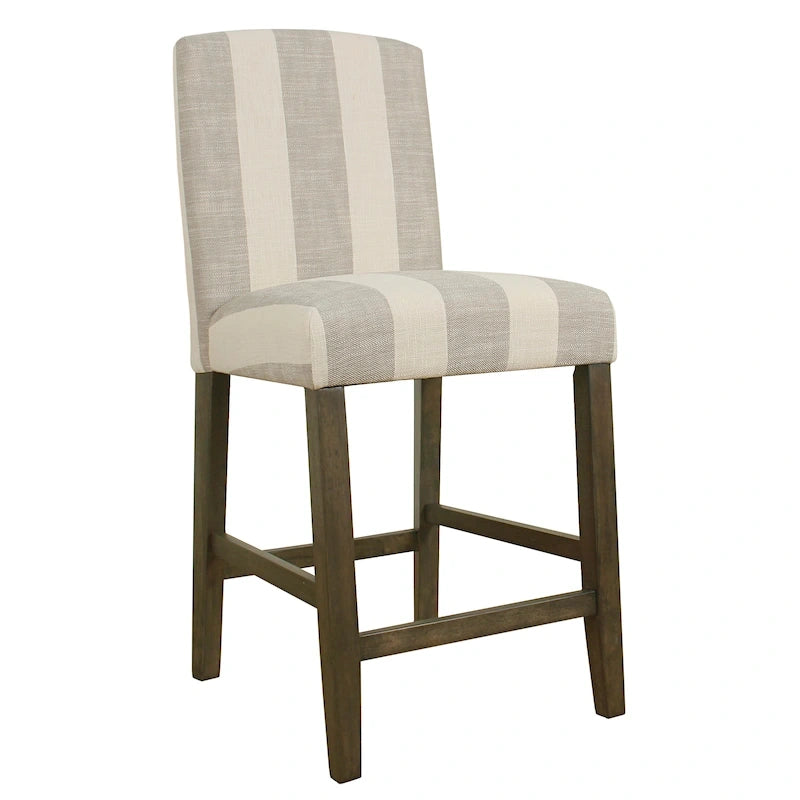 Tabouret de comptoir 24" avec dossier incurvé, assise rembourrée, tabouret de bar de cuisine