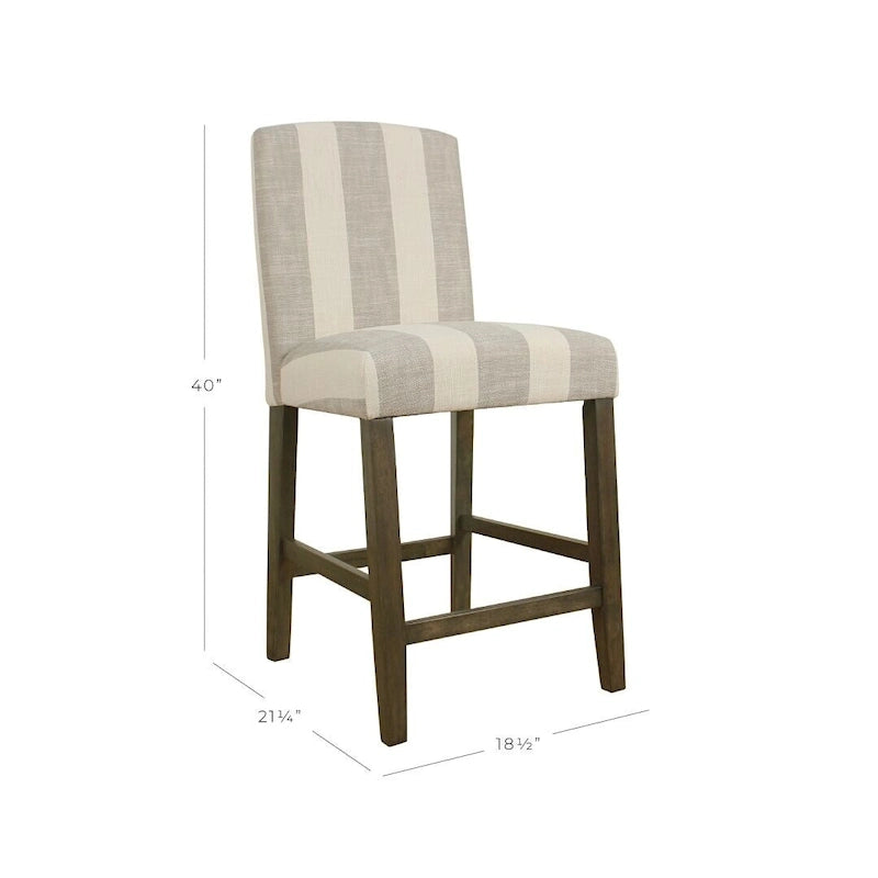 Tabouret de comptoir 24" avec dossier incurvé, assise rembourrée, tabouret de bar de cuisine