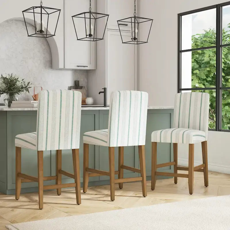 Tabouret de comptoir 24" avec dossier incurvé, assise rembourrée, tabouret de bar de cuisine