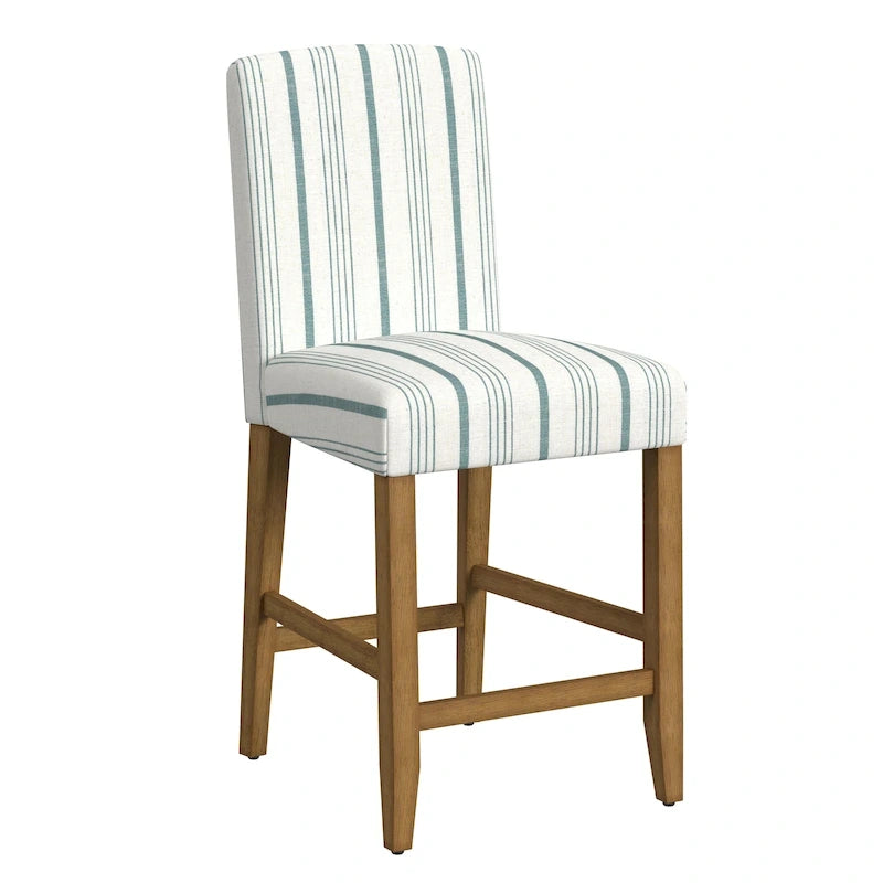 Tabouret de comptoir 24" avec dossier incurvé, assise rembourrée, tabouret de bar de cuisine