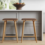 Tabouret de bar Barker en boucle, sans dossier, hauteur comptoir avec coussin