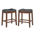 Lot de 2 tabourets de bar rembourrés 61 cm, avec assise coussinée, pour cuisine ou bar