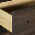 Bahut en bois massif 64" x 35,75", portes vitrées ou en bois au choix, meuble de rangement pour salle à manger