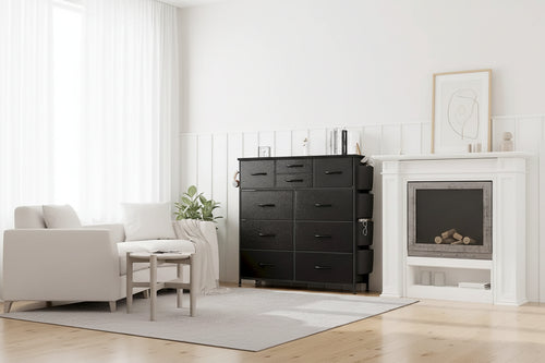 10 Drawer Dresser Fabric Closet Storage Tower Organizer Unit Bedroom