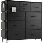 Commode à 10 tiroirs en tissu Meuble de rangement Tour de rangement pour placard Chambre
