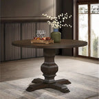 Table de salle à manger ronde avec pied central Roundhill Furniture Havre - N/A