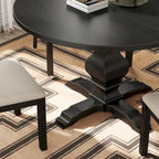 Table de salle à manger ronde avec pied central Roundhill Furniture Havre - N/A