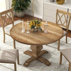 Table de salle à manger ronde avec pied central Roundhill Furniture Havre - N/A