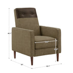 Fauteuil inclinable deux tons à dossier basculant Leo par iNSPIRE Q Classic