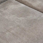Canapé d'angle modulable 141,73 po, en velours côtelé en forme de U avec ottomans