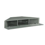 Meuble TV d'angle flottant de 47", 3 étagères, style transitionnel, support mural peu encombrant