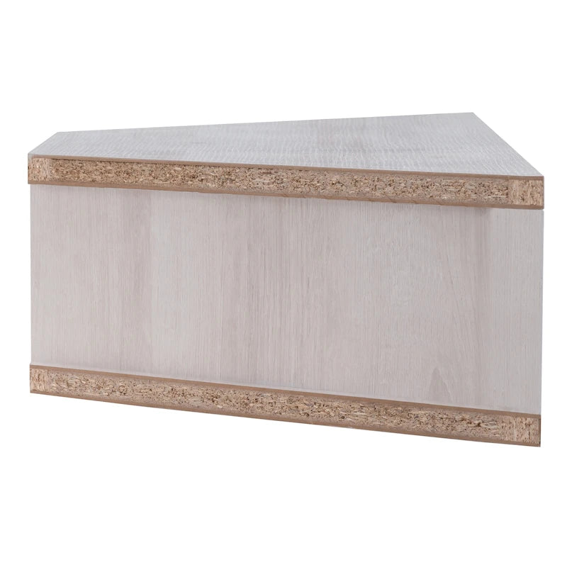 Meuble TV d'angle flottant de 47", 3 étagères, style transitionnel, support mural peu encombrant