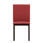 Lot de 2 chaises de salle à manger rembourrées, cadre en métal espresso, assise rembourrée, style moderne