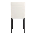 Lot de 2 chaises de salle à manger rembourrées, cadre en métal espresso, assise rembourrée, style moderne