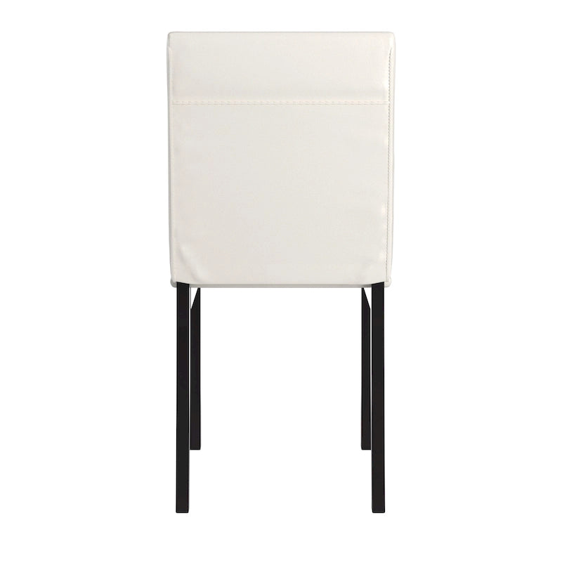 Lot de 2 chaises de salle à manger rembourrées, cadre en métal espresso, assise rembourrée, style moderne