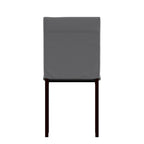 Lot de 2 chaises de salle à manger rembourrées, cadre en métal espresso, assise rembourrée, style moderne