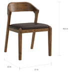 Chaise de salle à manger en bois Rasmus Mid Century