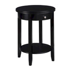 Table d'appoint avec 1 tiroir et étagère inférieure, style classique, pour salon