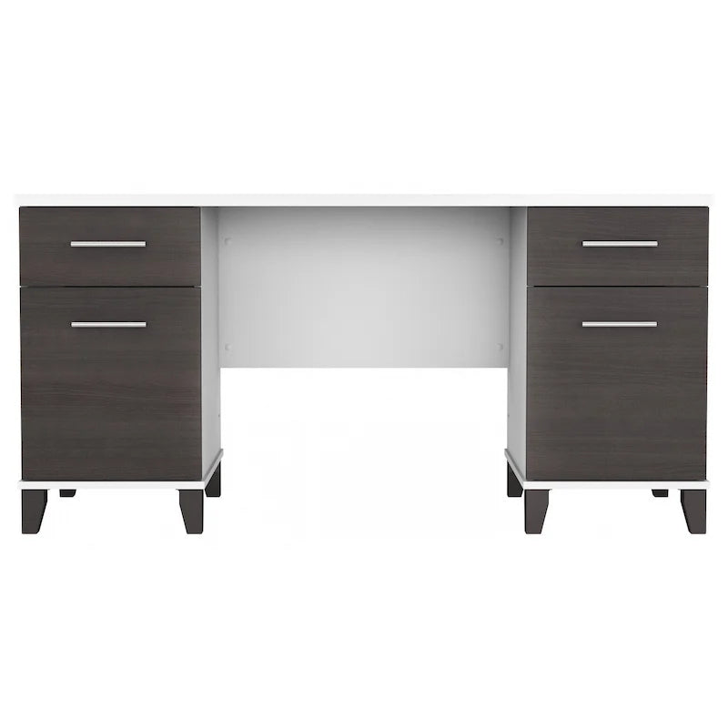 Bureau d'ordinateur de 152 cm avec tiroirs, bureau d'écriture pour bureau à domicile, plusieurs options de finition