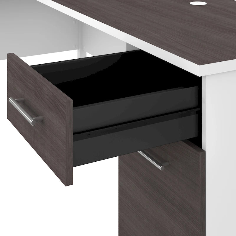 Bureau d'ordinateur de 152 cm avec tiroirs, bureau d'écriture pour bureau à domicile, plusieurs options de finition