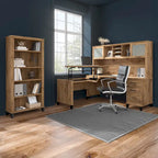 Bureau d'ordinateur de 152 cm avec tiroirs, bureau d'écriture pour bureau à domicile, plusieurs options de finition
