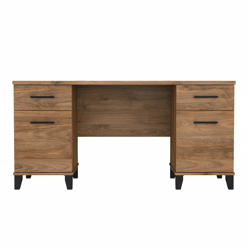 Bureau d'ordinateur de 152 cm avec tiroirs, bureau d'écriture pour bureau à domicile, plusieurs options de finition