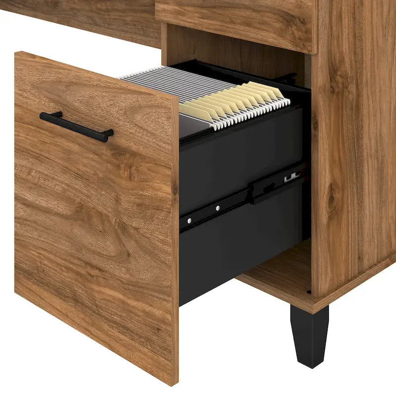 Bureau d'ordinateur de 152 cm avec tiroirs, bureau d'écriture pour bureau à domicile, plusieurs options de finition