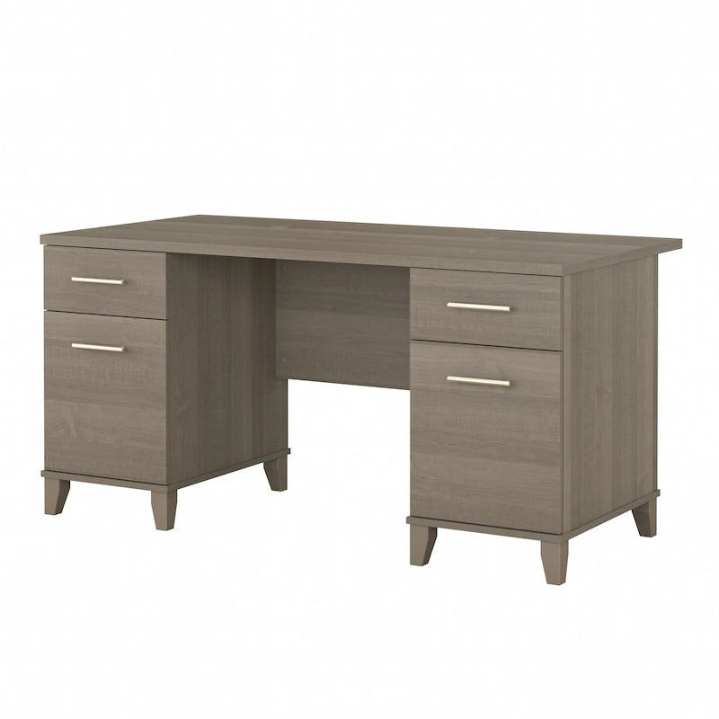 Bureau d'ordinateur de 152 cm avec tiroirs, bureau d'écriture pour bureau à domicile, plusieurs options de finition