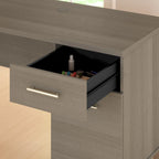 Bureau d'ordinateur de 152 cm avec tiroirs, bureau d'écriture pour bureau à domicile, plusieurs options de finition