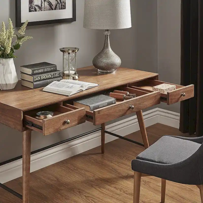 Bureau Aksel Wood 3 tiroirs par iNSPIRE Q Modern