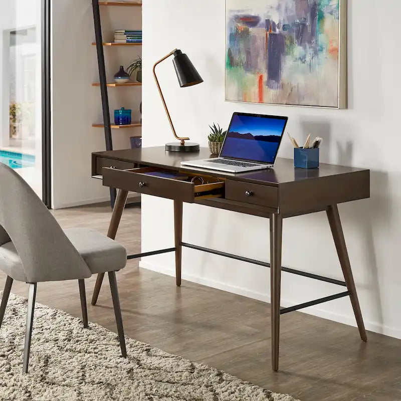 Bureau Aksel Wood 3 tiroirs par iNSPIRE Q Modern
