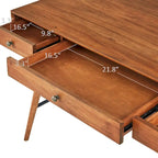 Bureau Aksel Wood 3 tiroirs par iNSPIRE Q Modern