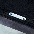 Lit de rangement capitonné gris avec ports de chargement USB, lit plateforme, chambre moderne
