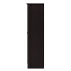 Meuble de rangement haut 79,8 cm (L) x 41,4 cm (l) x 155,2 cm (H), finition chêne expresso, étagères réglables