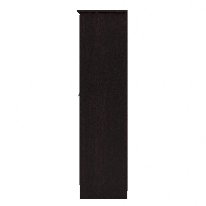 Meuble de rangement haut 79,8 cm (L) x 41,4 cm (l) x 155,2 cm (H), finition chêne expresso, étagères réglables