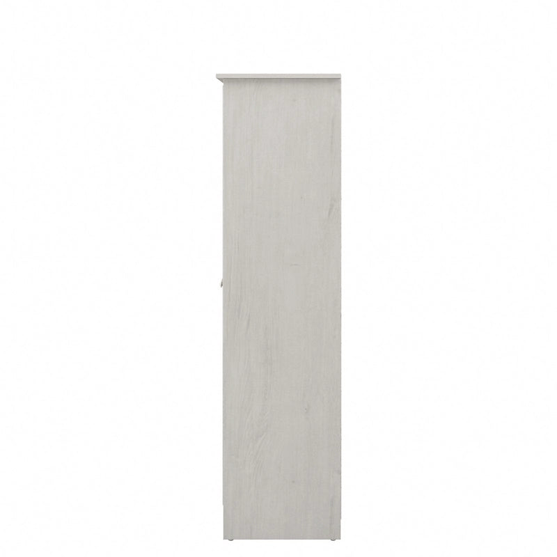 Meuble de rangement haut 79,8 cm (L) x 41,4 cm (l) x 155,2 cm (H), finition chêne expresso, étagères réglables