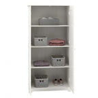 Meuble de rangement haut 79,8 cm (L) x 41,4 cm (l) x 155,2 cm (H), finition chêne expresso, étagères réglables