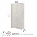 Meuble de rangement haut 79,8 cm (L) x 41,4 cm (l) x 155,2 cm (H), finition chêne expresso, étagères réglables