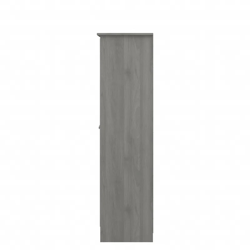 Meuble de rangement haut 79,8 cm (L) x 41,4 cm (l) x 155,2 cm (H), finition chêne expresso, étagères réglables