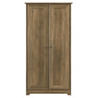 Meuble de rangement haut 79,8 cm (L) x 41,4 cm (l) x 155,2 cm (H), finition chêne expresso, étagères réglables