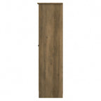Meuble de rangement haut 79,8 cm (L) x 41,4 cm (l) x 155,2 cm (H), finition chêne expresso, étagères réglables