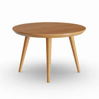 Table basse ronde Carson Carrington Olgod en merisier, style milieu de siècle