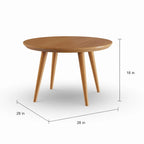 Table basse ronde Carson Carrington Olgod en merisier, style milieu de siècle