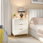 Tables de chevet avec tiroirs, Table de chevet moderne en bois clair pour chambres à coucher