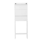 Armoire de salle de bain de style rustique à suspendre au-dessus des toilettes avec étagères et portes à fermeture magnétique