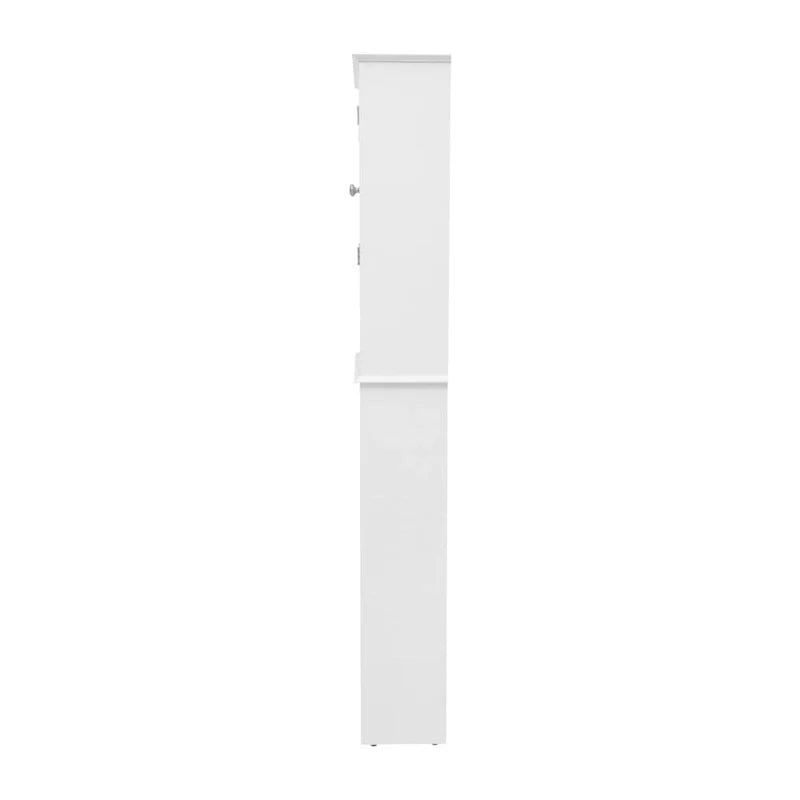 Armoire de salle de bain de style rustique à suspendre au-dessus des toilettes avec étagères et portes à fermeture magnétique